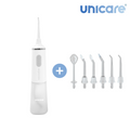 ✦1+1口腔保健組合✦ unicare®USB充電攜帶型高效電動沖牙機+專業級噴嘴六件組