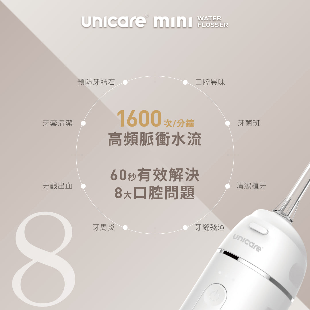 unicare®mini口袋型高效電動沖牙機(三色)